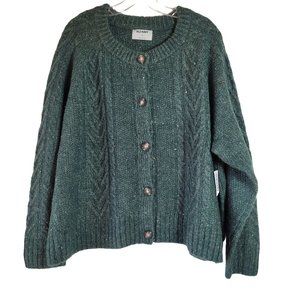 COPY - NEW OLD NAVY CARDIGAN SPECKELED SIZE 3X  GREEN